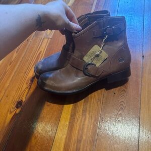Brown Leather Ankle Boots